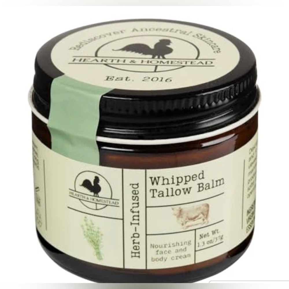 Hearth & Homestead |Whipped Tallow Balm Herb Nourishing Face and Body Cream 1